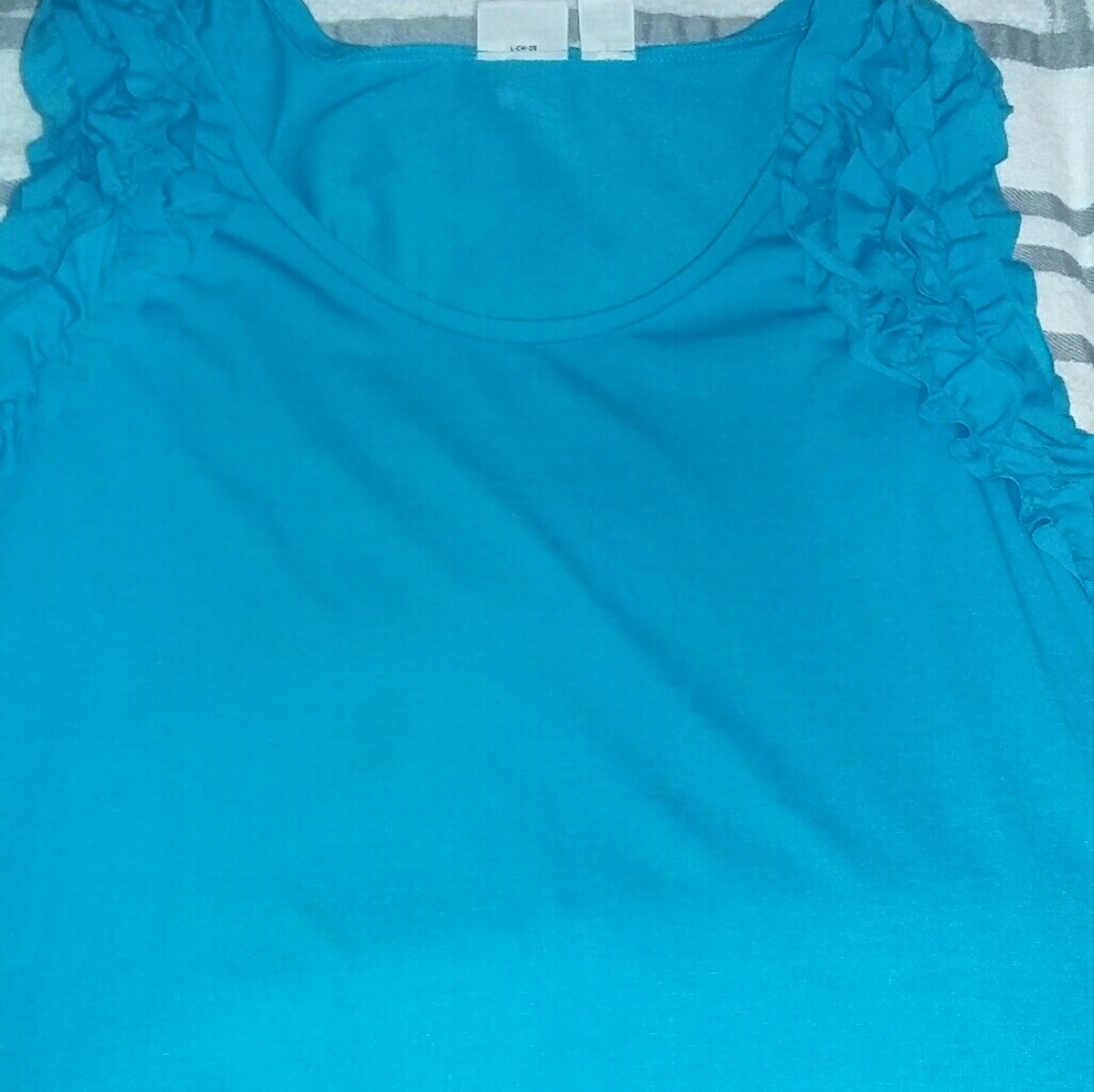 Beautiful plus size turquoise blouse